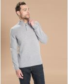 Pull 100% Cachemire Jules col camionneur gris clair