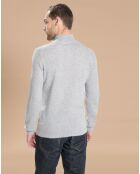 Pull 100% Cachemire Jules col camionneur gris clair