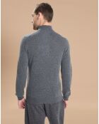 Pull 100% Cachemire Jules col camionneur gris foncé