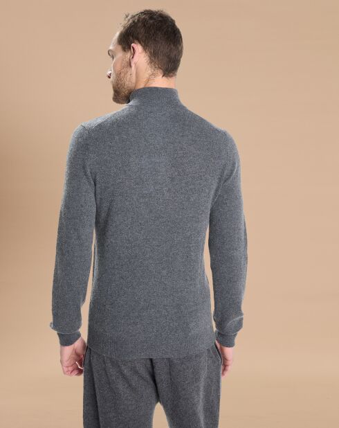 Pull 100% Cachemire Jules col camionneur gris foncé