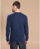 Pull 100% Cachemire Lucas col rond bleu marine