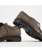 Derbies en Velours de Cuir Loretta gris foncé