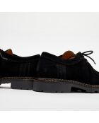 Derbies en Velours de Cuir Loretta noires