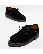 Derbies en Velours de Cuir Loretta noires