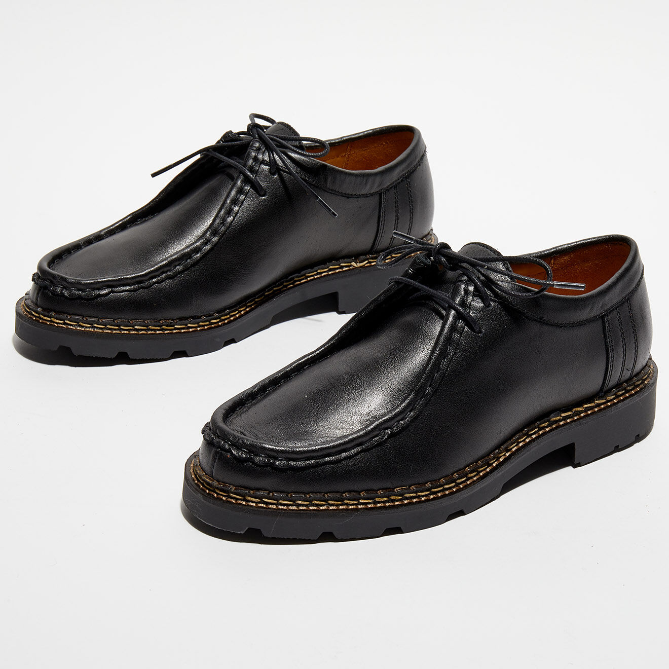 Derbies en Cuir Maurice noires Vente privee Apologie Studio BazarChic