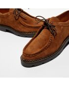 Derbies en Velours de Cuir Maurice cognac