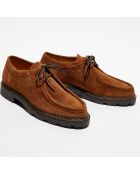 Derbies en Velours de Cuir Maurice cognac