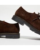 Derbies en Velours de Cuir Maurice marron