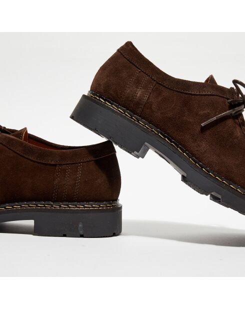 Derbies en Velours de Cuir Maurice marron