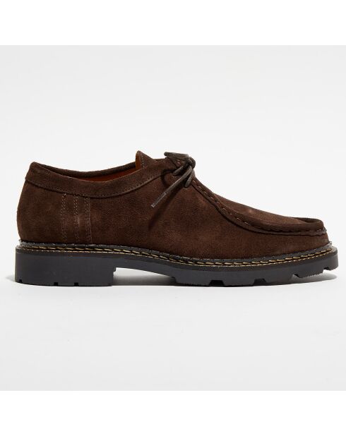 Derbies en Velours de Cuir Maurice marron