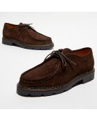 Derbies en Velours de Cuir Maurice marron