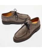 Derbies en Velours de Cuir Maurice gris foncé