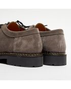 Derbies en Velours de Cuir Maurice gris foncé