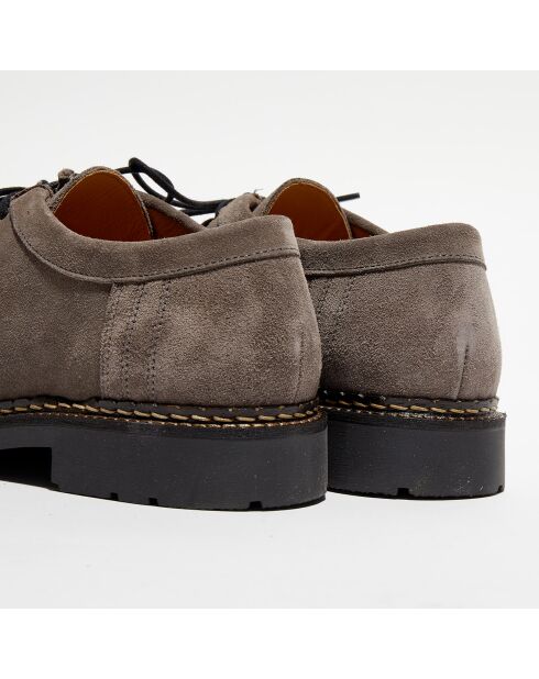 Derbies en Velours de Cuir Maurice gris foncé