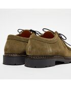 Derbies en Velours de Cuir Maurice kaki