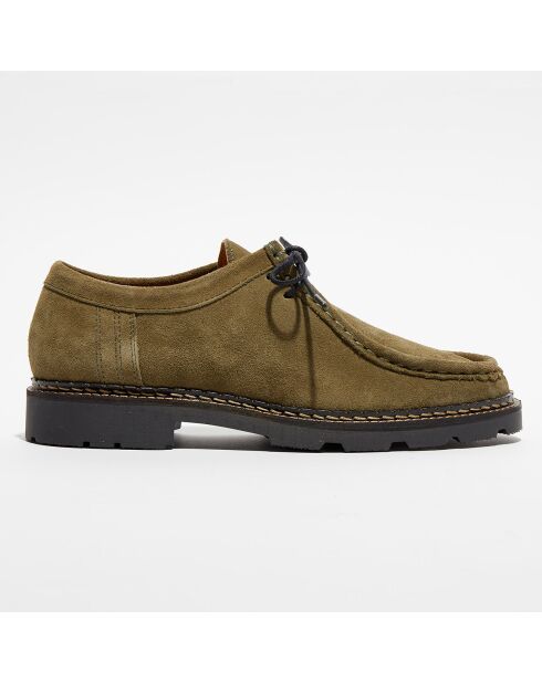 Derbies en Velours de Cuir Maurice kaki