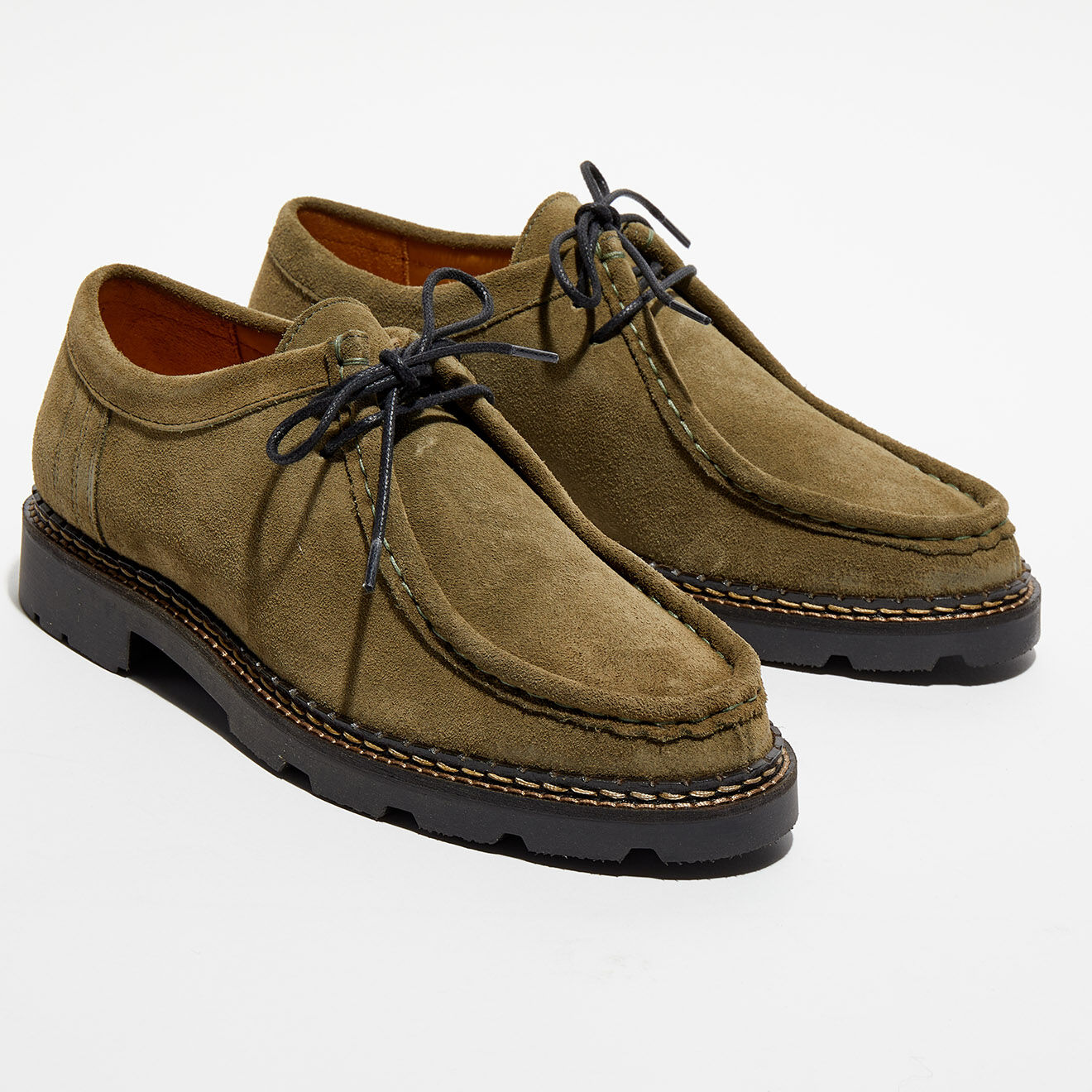 Derbies en Velours de Cuir Maurice kaki Vente privee Apologie Studio BazarChic