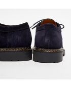 Derbies en Velours de Cuir Maurice bleu marine