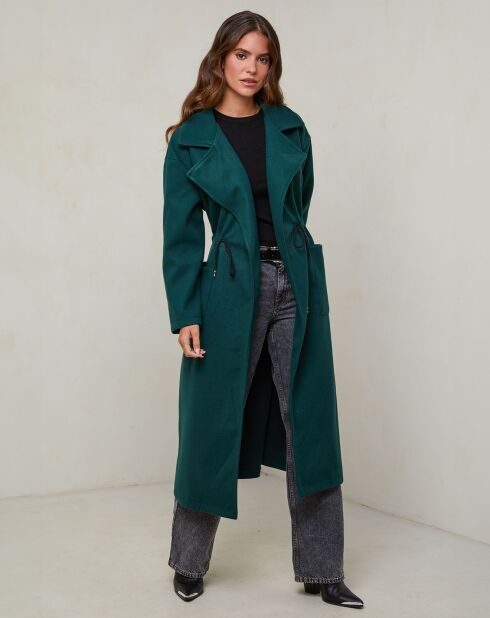 Manteau Agathe vert foncé