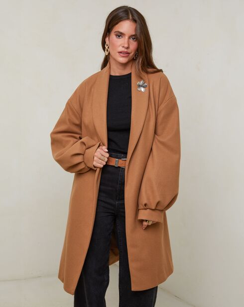 Camelkleurige jas Victoire