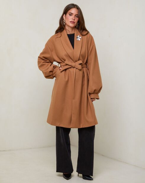 Camelkleurige jas Victoire