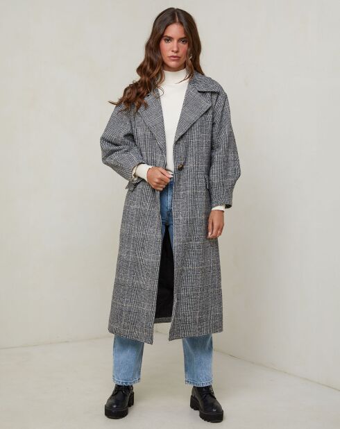 Manteau Luna gris/blanc
