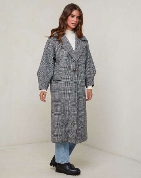 Manteau Luna gris/blanc