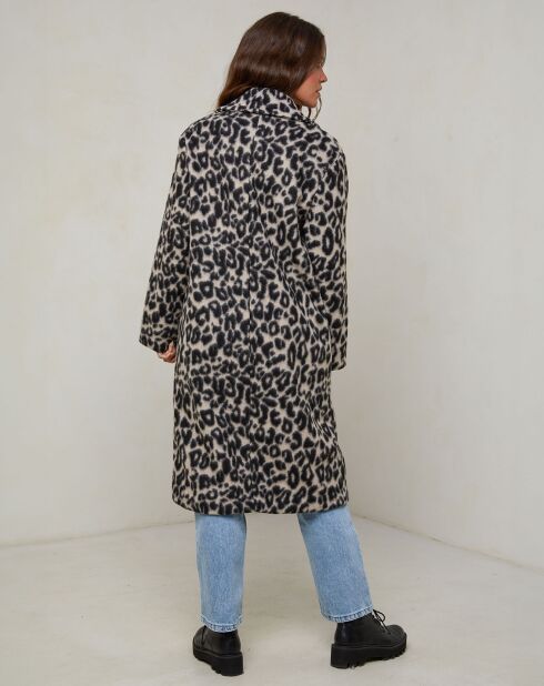 Manteau Leonie beige/noir