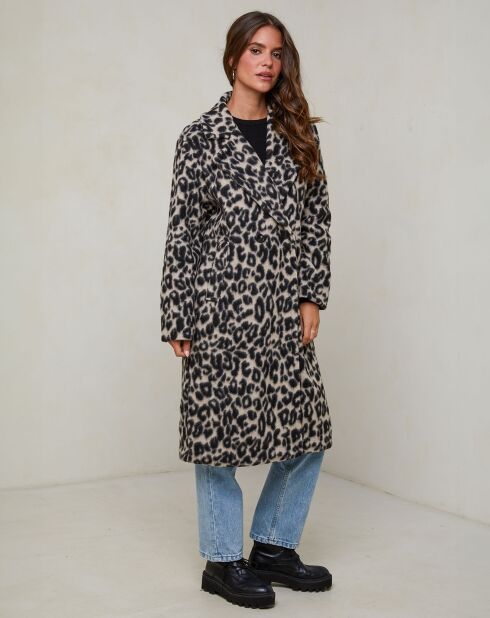 Manteau Leonie beige/noir