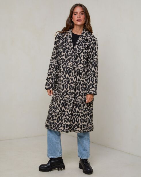 Manteau Leonie beige/noir