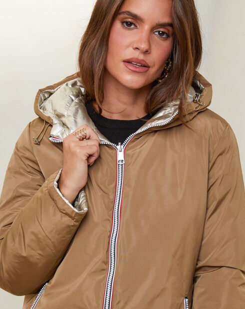 Piumino Romane camel