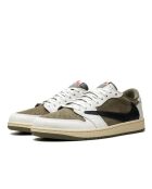 Sneakers en Cuir & Velours de Cuir Air Jordan 1 Retro Low OG SP Travis Scott vert/noir/blanc