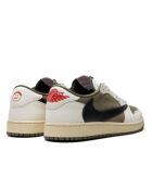 Sneakers en Cuir & Velours de Cuir Air Jordan 1 Retro Low OG SP Travis Scott vert/noir/blanc