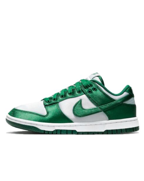 Sneakers en Cuir & Satin Dunk blanc/vert