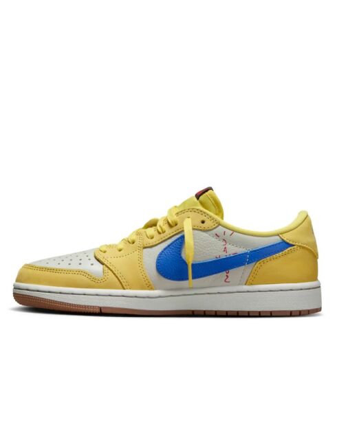 Sneakers en Cuir Air Jordan 1 Retro jaune/bleu/blanc