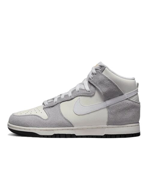 Sneakers en Cuir & Velours de Cuir Dunk gris/blanc