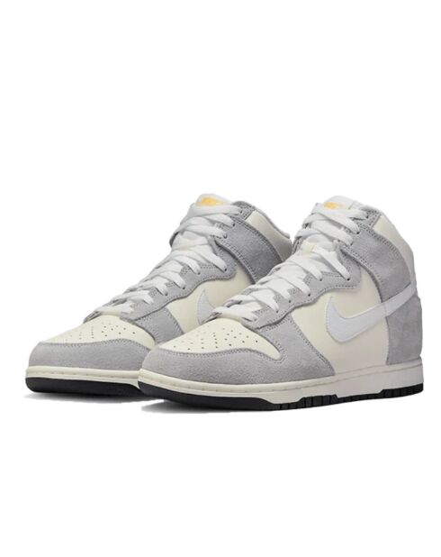 Sneakers en Cuir & Velours de Cuir Dunk gris/blanc