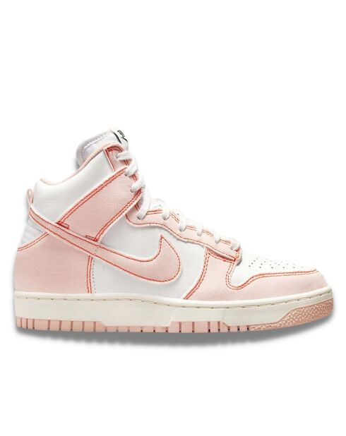 Sneakers en Cuir Dunk High 1985 blanc/rose