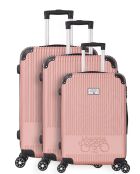 3 maletas Orika 55/65/75 cm oro rosa