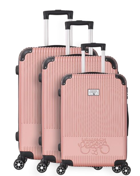 3 valigie Orika 55/65/75cm oro rosa