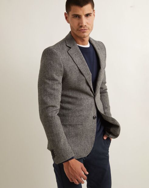 Blazer Espiga gris