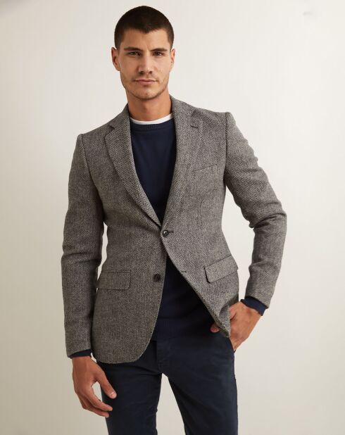 Blazer Espiga gris