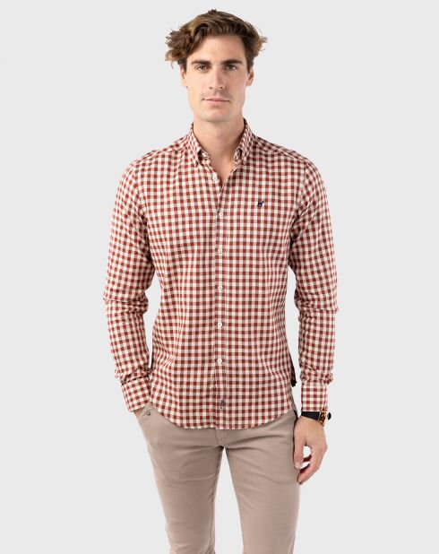 Chemise Harvard bordeaux