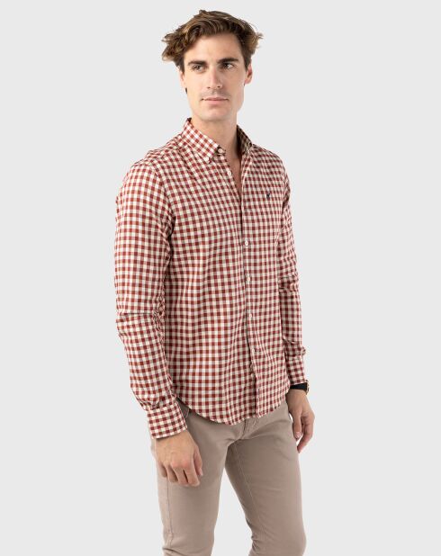 Chemise Harvard bordeaux