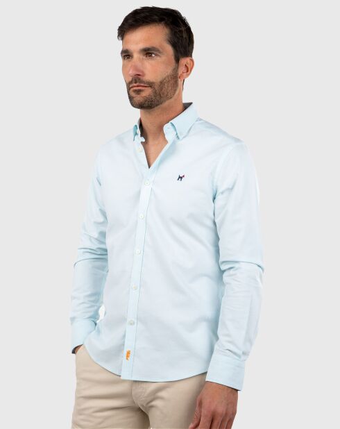 Chemise Oxford turquoise