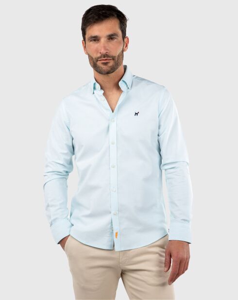 Chemise Oxford turquoise