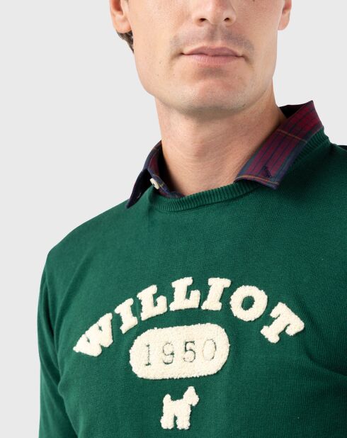 Pull 1951 vert bouteille