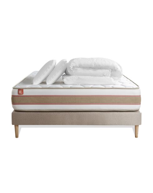 Pack LE DÉLICAT sommier kit beige