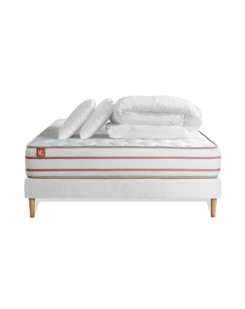 Pack LE DOUX sommier kit blanc