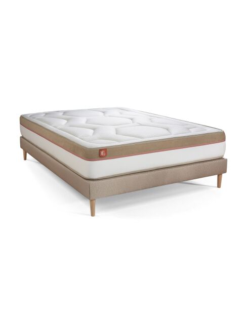 Ensemble LE COSY sommier kit beige